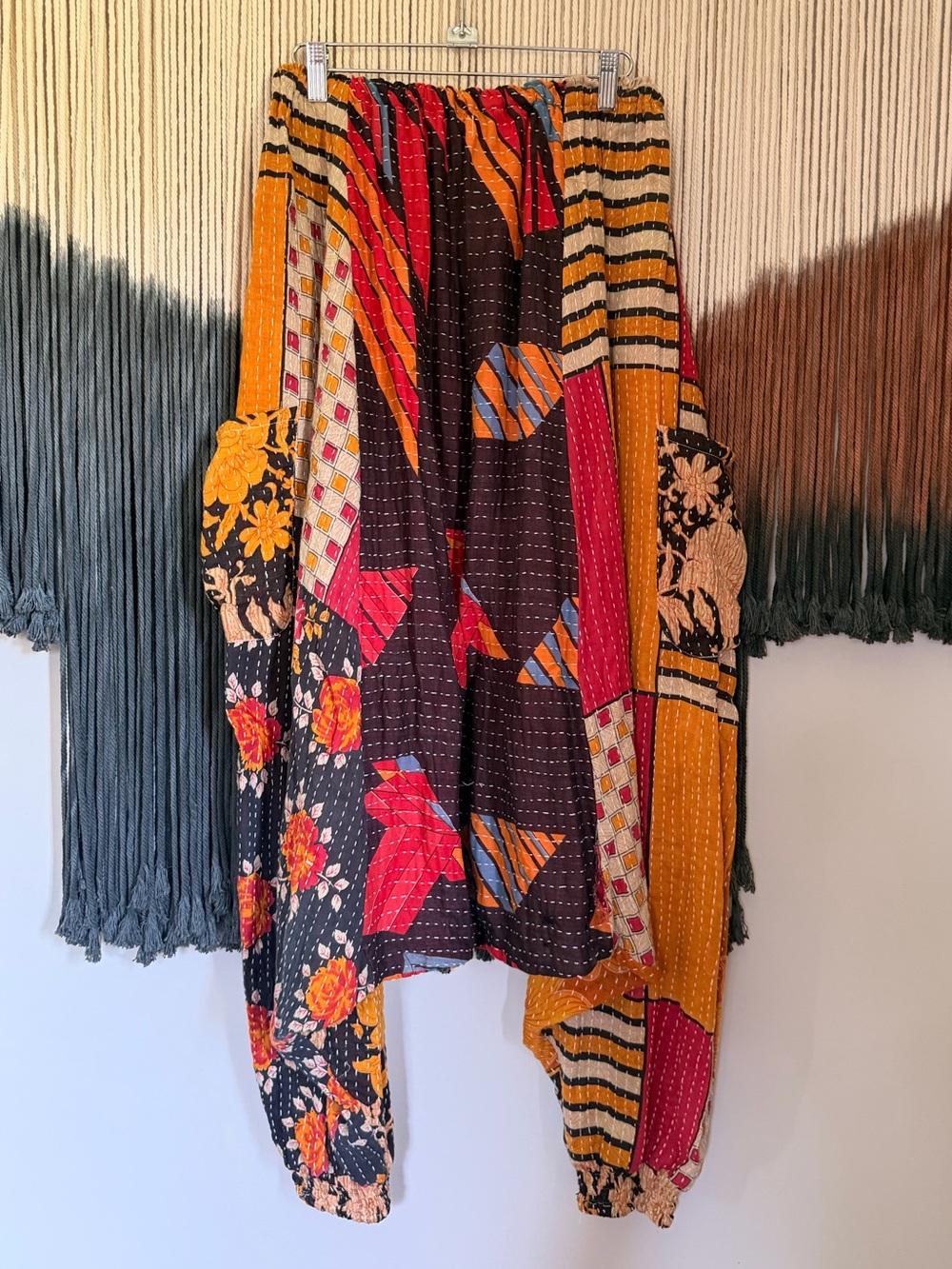 Kantha Bae Be Still Harem Bohemian Patchwork Harem Pants - Picture 2 of 11